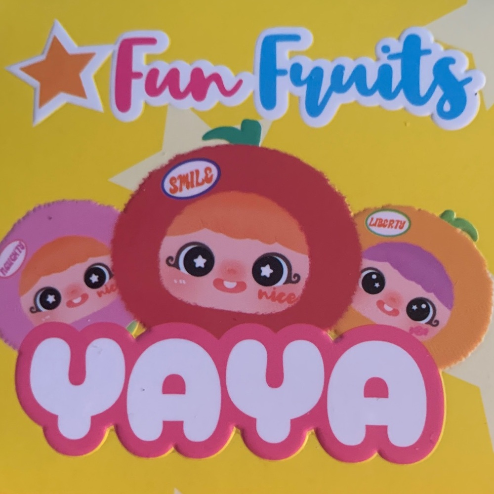 Fun Fruits Yaya Kids Doll Plush - Red & Pink purple fruit